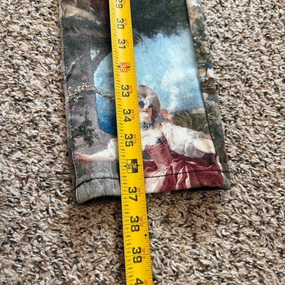 DOLLS KILL Current Mood DaVinci Inspired Skinny Pants Women’s Size Small - Picture 9 of 15